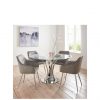 buy alice glass top dining table 4 alisha chairs chrome grey 5f1a6849425c6