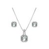 buy aqua square drop pendant and earring set 5f18691dbf5d8