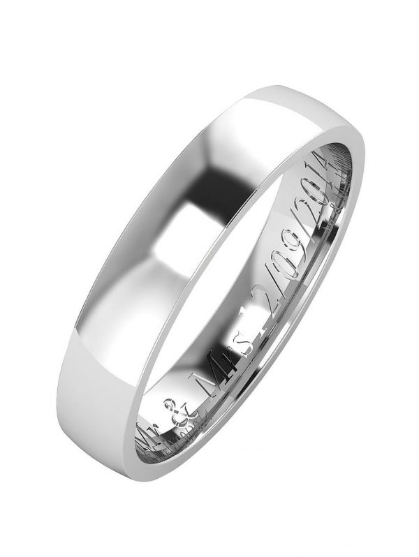 buy argentium silver wedding band 4mm with optional engraving 5f159964473ad