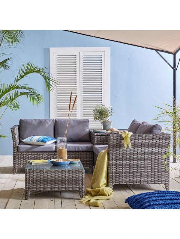 buy aruba 4 seater rattan corner set 5f1bc71072edb