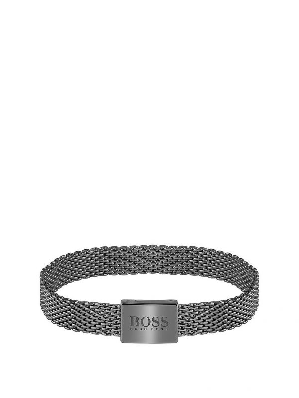 buy boss mesh essentials grey ip mesh bracelet 5f1d8494a6084