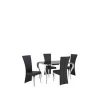 buy boutique 139 cm glass dining table 4 chairs 5f1916175a6d2