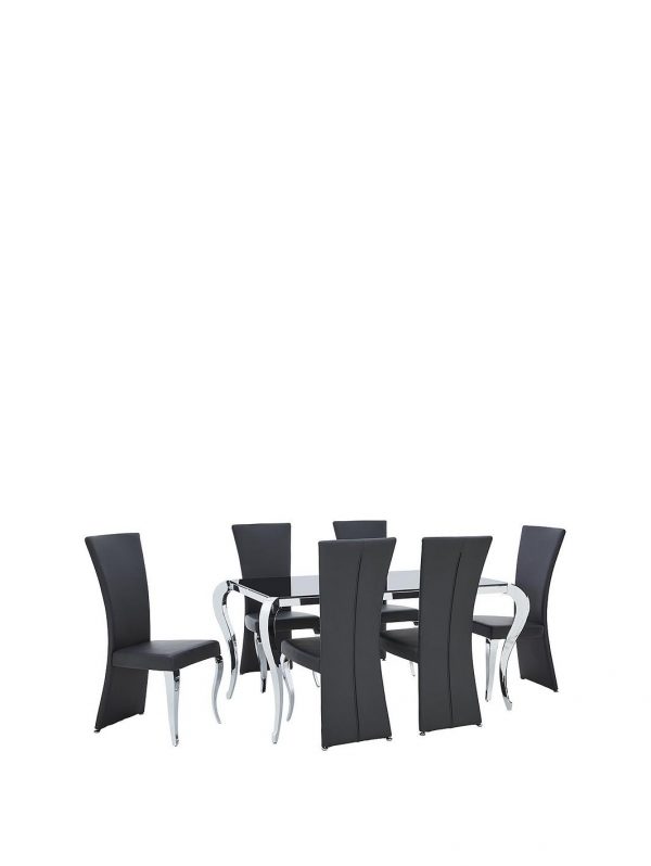buy boutique 163 cm dining table 6 chairs arrives in one delivery 5f1a681e346d1