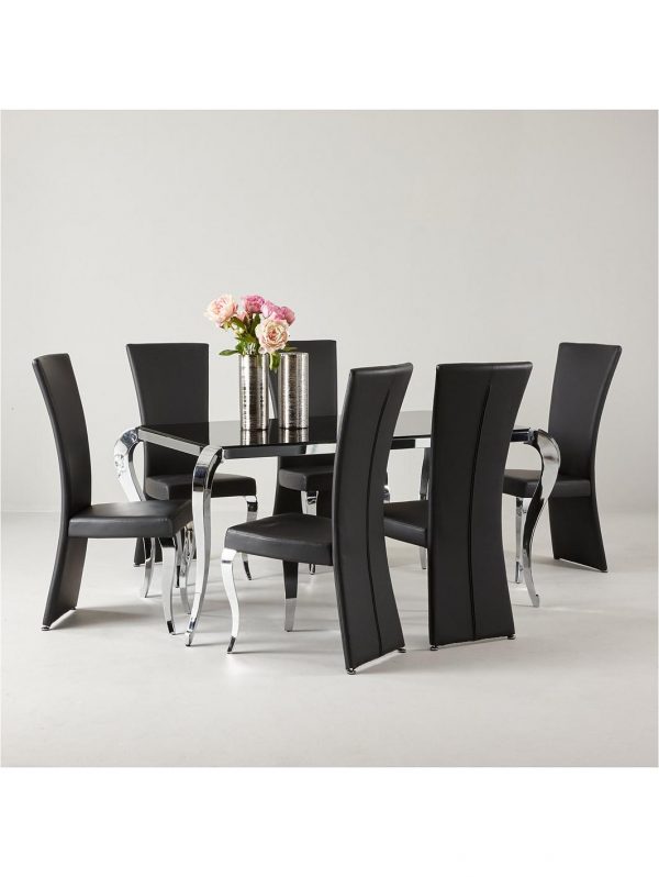 buy boutique 163 cm dining table 6 chairs arrives in one delivery 5f1a682b9b467