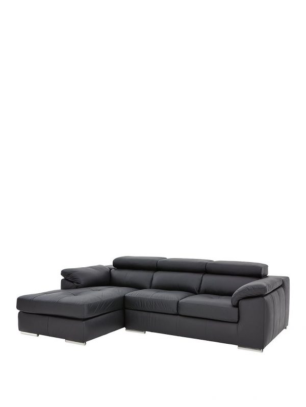 buy brady 100 premium leather 3 seater left hand chaise sofa 5f1a690483441