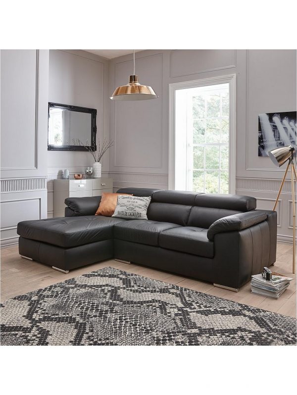 buy brady 100 premium leather 3 seater left hand chaise sofa 5f1a6905eefef