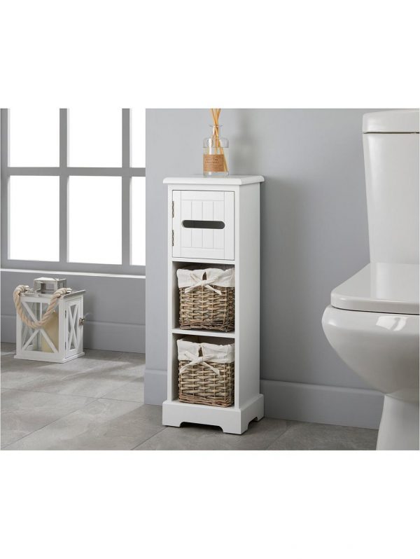 buy burford ready assembled painted narrow bathroom storage unit white 5f2101599e7f2