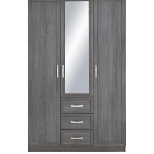 buy camberley 3 door 3 drawer mirrored wardrobe 5f1f9fd891620