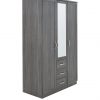 buy camberley 3 door 3 drawer mirrored wardrobe 5f1f9fdb56498