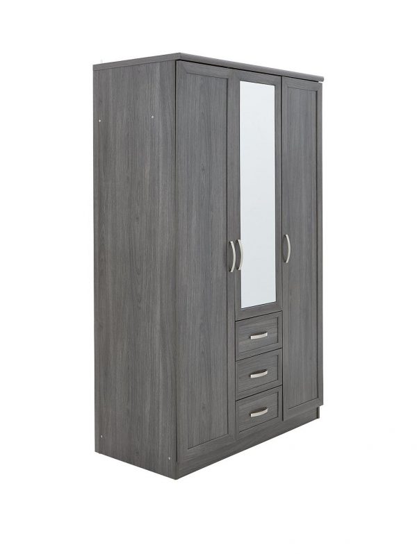 buy camberley 3 door 3 drawer mirrored wardrobe 5f1f9fdb56498