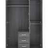 buy camberley 3 door 3 drawer mirrored wardrobe 5f1f9fdc74e64