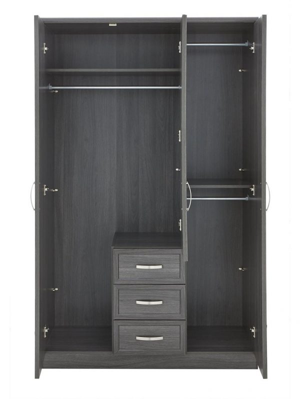 buy camberley 3 door 3 drawer mirrored wardrobe 5f1f9fdc74e64