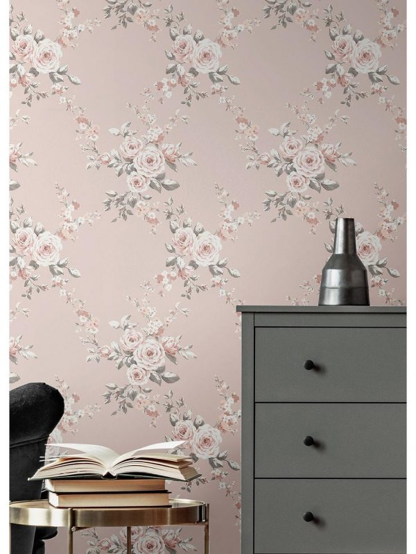buy canterbury floral wallpaper pink 5f1a7ad896f18