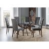 buy chelsea 140 cm round glass dining table 6 madrid chairs 5f1a68768e2c9
