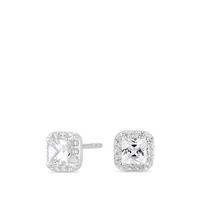 buy clear silver cushion stud earrings 5f22cb8152235