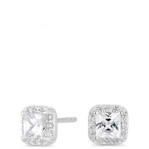 buy clear silver cushion stud earrings 5f22cb8352d1b