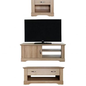 buy cornwall 3 piece package tv unit coffee table and lamp table oak effect 5f17c3cf6e9e2