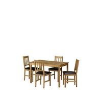 buy coxmoor 118 cm solid oak dining table 4 chairs 5f1bb92889aa2