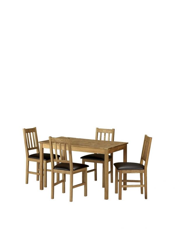 buy coxmoor 118 cm solid oak dining table 4 chairs 5f1bb92f70d90