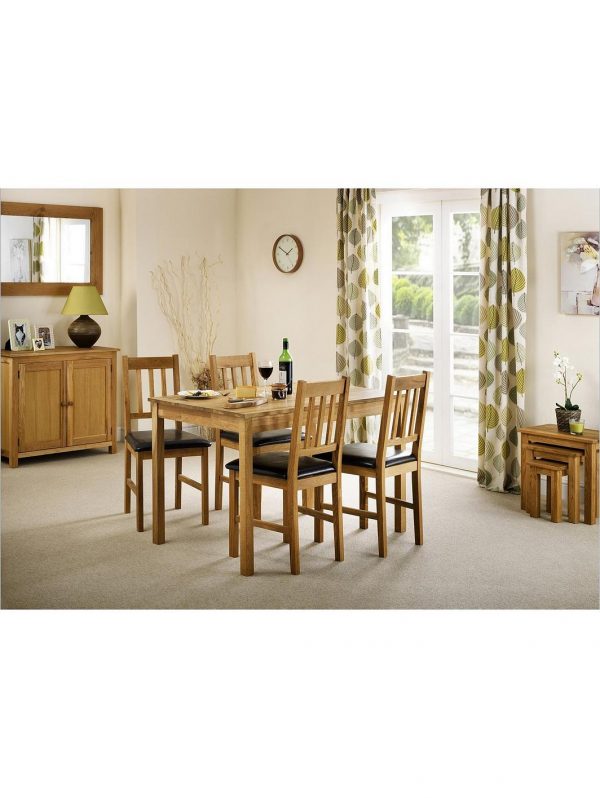 buy coxmoor 118 cm solid oak dining table 4 chairs 5f1bb936f0571