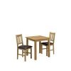 buy coxmoor 75 x 75 cm square solid oak dining table 2 chairs 5f1a68aa4cb96
