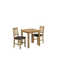 buy coxmoor 75 x 75 cm square solid oak dining table 2 chairs 5f1a68aa4cb96