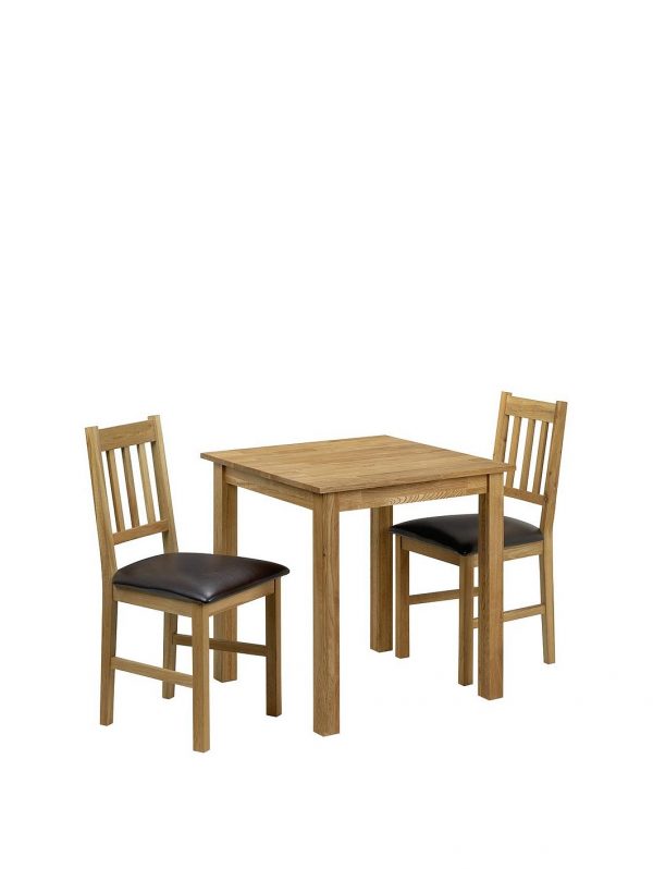 buy coxmoor 75 x 75 cm square solid oak dining table 2 chairs 5f1a68b03cd58