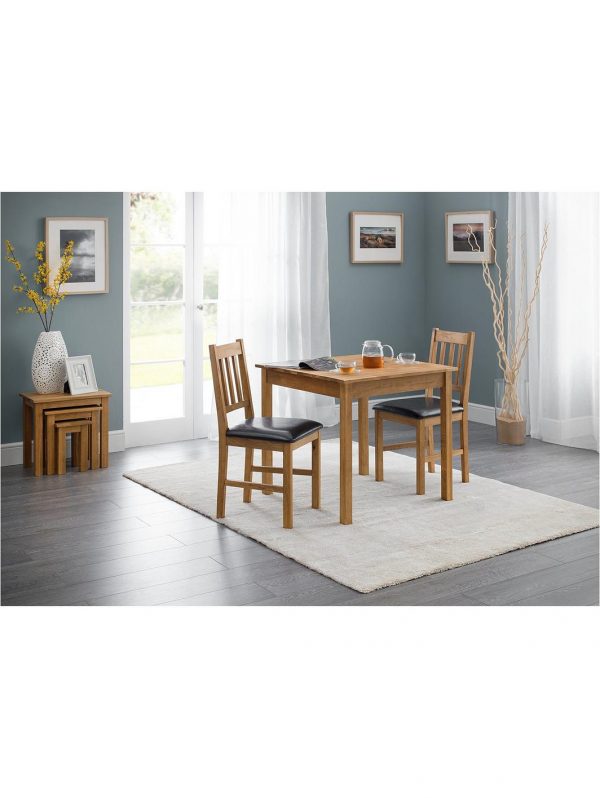 buy coxmoor 75 x 75 cm square solid oak dining table 2 chairs 5f1a68b0f0ca2