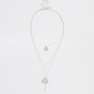 buy drop layered necklace silver 5f22f81522157