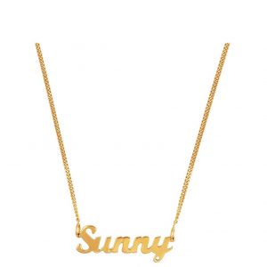 buy gold plated sterling silver personalised script name necklace on adjustable curb chain 5f1ae06a523ef