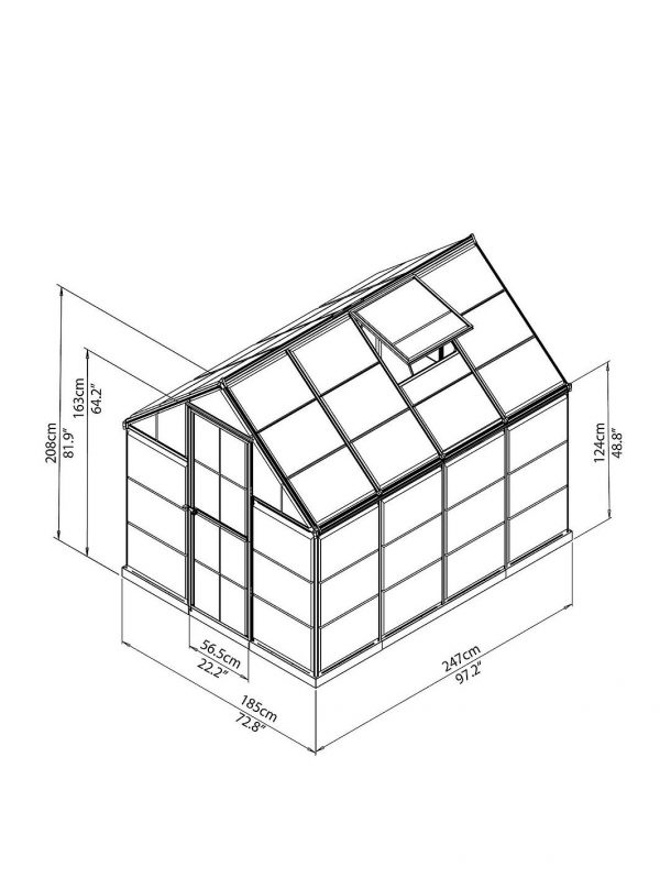 buy harmony 6 x 8ft greenhouse silver 5f17d1adb4a80