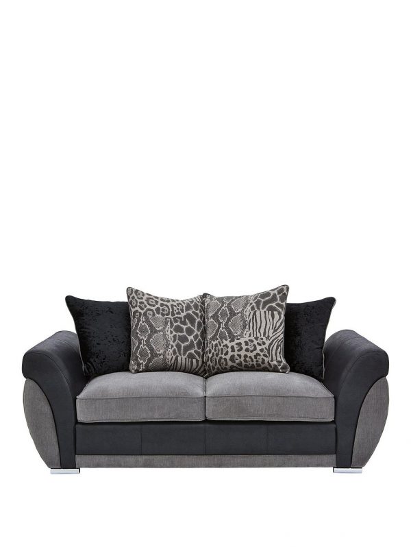 buy hilton fabric and faux leather scatter back sofa bed 5f191452f244c