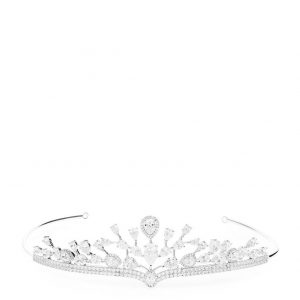 buy jon richard aurora cubic zirconia halo pear statement crown tiara 5f15c9bb32f05