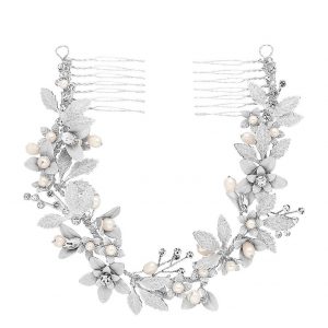 buy jon richard clara brushed leaves fresh water pearl and crystal double comb hair piece 5f15c9a493ba3