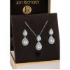 buy jon richard double pear drop pendant and earring set 5f1869b3c3cd9