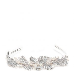 buy jon richard leah crystal pave leaf and pearl tiara 5f186ca390ffc