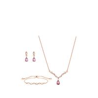 buy jon richard rose gold pink stone twist jewellery set 5f18698c8b5d9