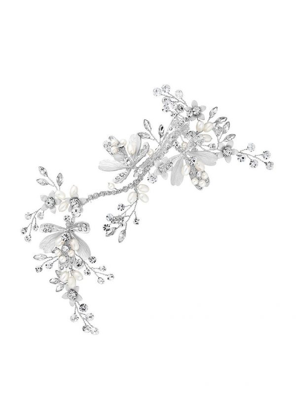 buy jon richard silver painted leaves and crystal bead dogclip 5f15c99b6e301