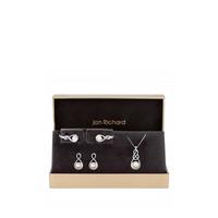 buy jon richard silver plated crystal and pearl infinity pendant bracelet and earrings set 5f1869997d379