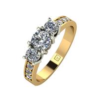 buy lady lynsey 9ct gold 1ct total round brilliant moissanite trilogy ring with stone set shoulders 5f198ecfbab05