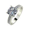 buy lady lynsey 9ct gold 2 25ct total round brilliant moissanite solitaire ring with stone set shoulders 5f198eeb5fb38