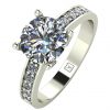 buy lady lynsey 9ct gold 2 25ct total round brilliant moissanite solitaire ring with stone set shoulders 5f198ef2e09df