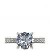 buy lady lynsey 9ct gold 2 25ct total round brilliant moissanite solitaire ring with stone set shoulders 5f198ef41c398