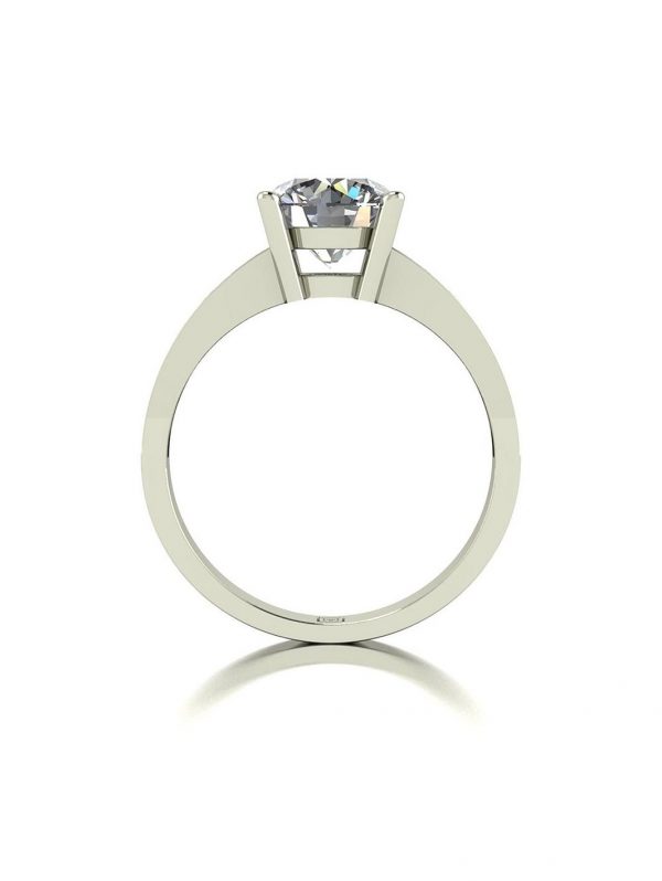 buy lady lynsey 9ct gold 2 25ct total round brilliant moissanite solitaire ring with stone set shoulders 5f198ef4c7ec5