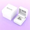 buy lady lynsey 9ct gold 2 25ct total round brilliant moissanite solitaire ring with stone set shoulders 5f198ef84b8ef