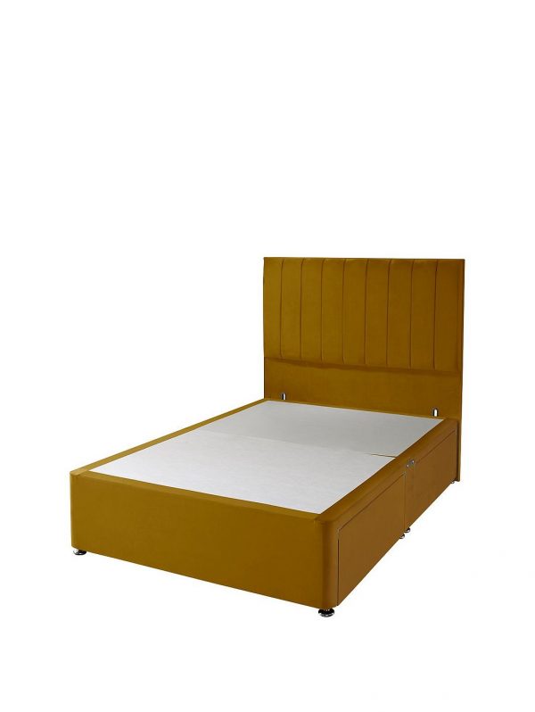buy liberty velvet divan headboard ochre 5f190d6031d38