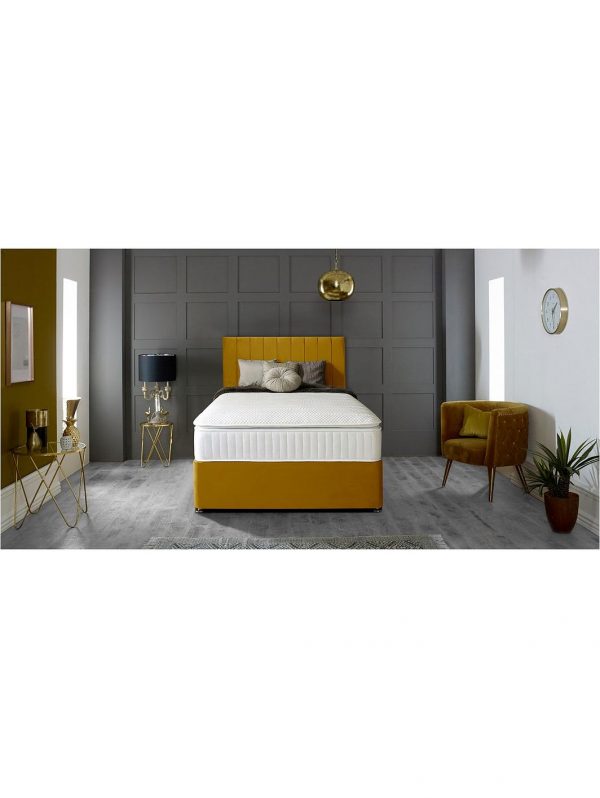 buy liberty velvet divan headboard ochre 5f190d630c501