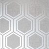 buy luxe hexagon silver wallpaper 5f1a7af940efc
