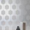 buy luxe hexagon silver wallpaper 5f1a7afb42ca0