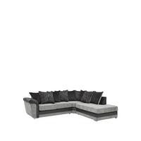 buy manhattan fabric and faux snakeskin right hand single arm scatter back corner chaise sofa 5f1a682fdd6df